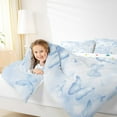 thumbnail image 4 of jejeloiu Butterfly Full Size Comforter Sets,Rustic Animal Bedding Comforter Set,Gradient White Blue Bedding Sets For Girls,Breathable Home Decor Reversible,3 Pieces, 4 of 8