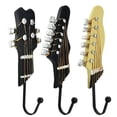 thumbnail image 3 of Percha de metal resistente para colgar abrigos, toallas y sombreros en la pared con forma de guitarra antigua y decorativa, 3 of 7