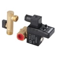 thumbnail image 2 of Válvula de drenaje electrónica con temporizador, válvula solenoide eléctrica para drenaje de tanque de compresor de aire, tipo dividido, CC 24 V, 2 of 14