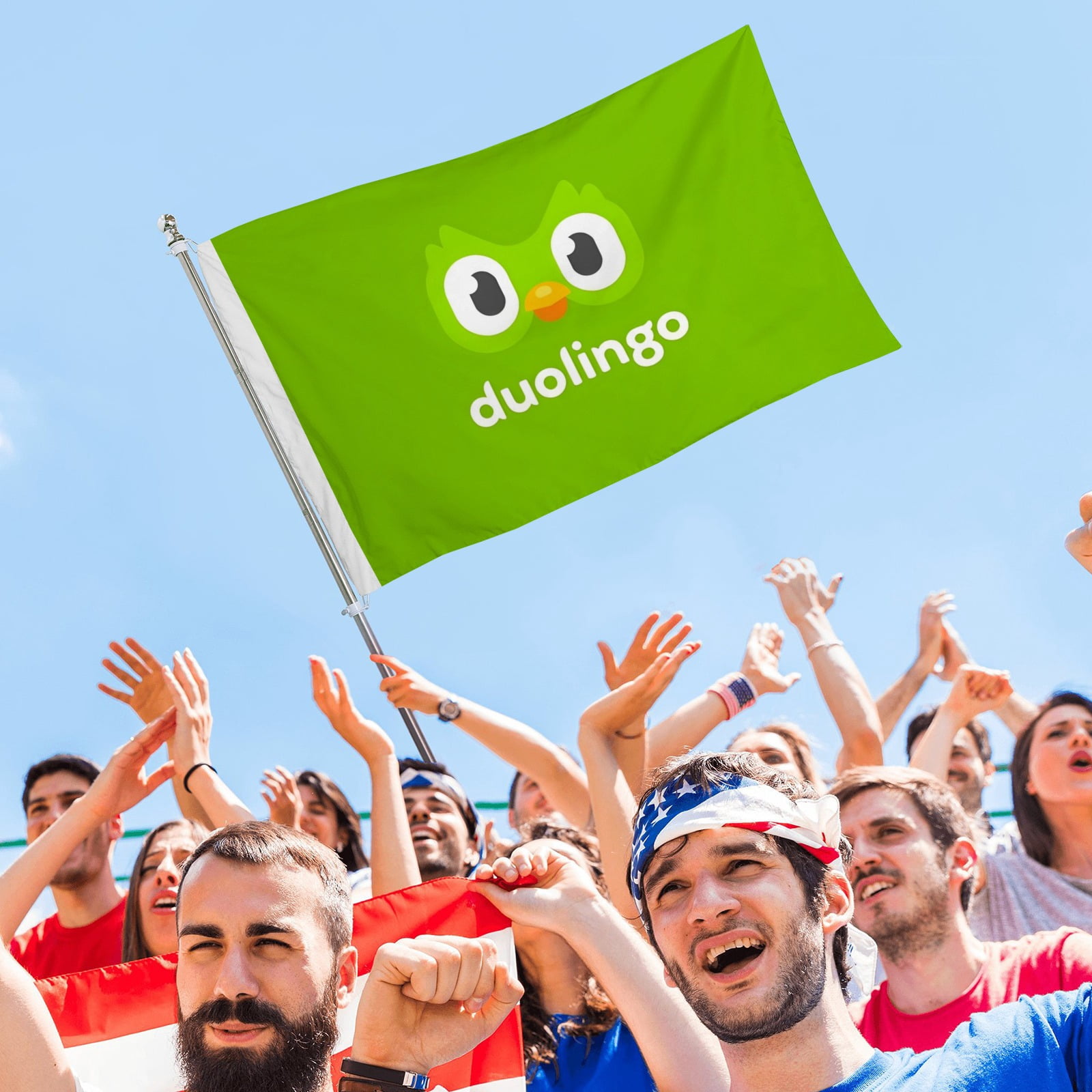 Flags for Duolingo Decorations for Home, Outside, Indoor Outdoor Flag, House Flag Party Gift Funny Banner 3×5 FT