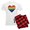 With Red Plaid Pant, variant on CafePress - Isupportgayrights Men's Light Pajamas - Men's Light Loose Fit Cotton Pajama Set