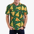 thumbnail image 1 of Lsque Pizza Pattern Golf Shirts for Men Dry Fit Print Moisture Wicking Performance Short Sleeve Polo Shirt-X-Large, 1 of 6