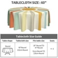 thumbnail image 4 of Colorful Sun Boho Style Bohemian Retro Waterproof Picnic Patio Party Round Table Cloth Cover Decorations Fabric 60 Inch Circular Tablecloth for 20-47 Inch Home Dining Room Kitchen Decor, 4 of 6