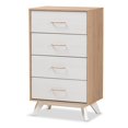 thumbnail image 1 of Baxton Studio Helena 4 Tiroirs Chest dans Natural et Whitewash, 1 of 10