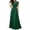 Green, variant on Women's Lace Chiffon Maxi Dress, Formal Evening Gown with Cap Sleeves, 1PC, S-XXL