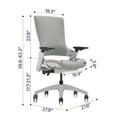 thumbnail image 7 of Furniture of America Inek Ergonomic Office Chair, Gray and White, 7 of 7