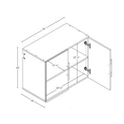 Prepac HangUps 30 Upper Wooden Garage Storage Cabinet in Black