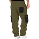 thumbnail image 4 of RKSTN Men's Cargo Jogger Sweatpants Oversized Drawstring Elastic Waist Athletic Pants Mens Casual Solid Plus Size Relaxed Fits Comfy Outdoor Workout Gym Sport Sweatpant with Pockets, 4 of 8