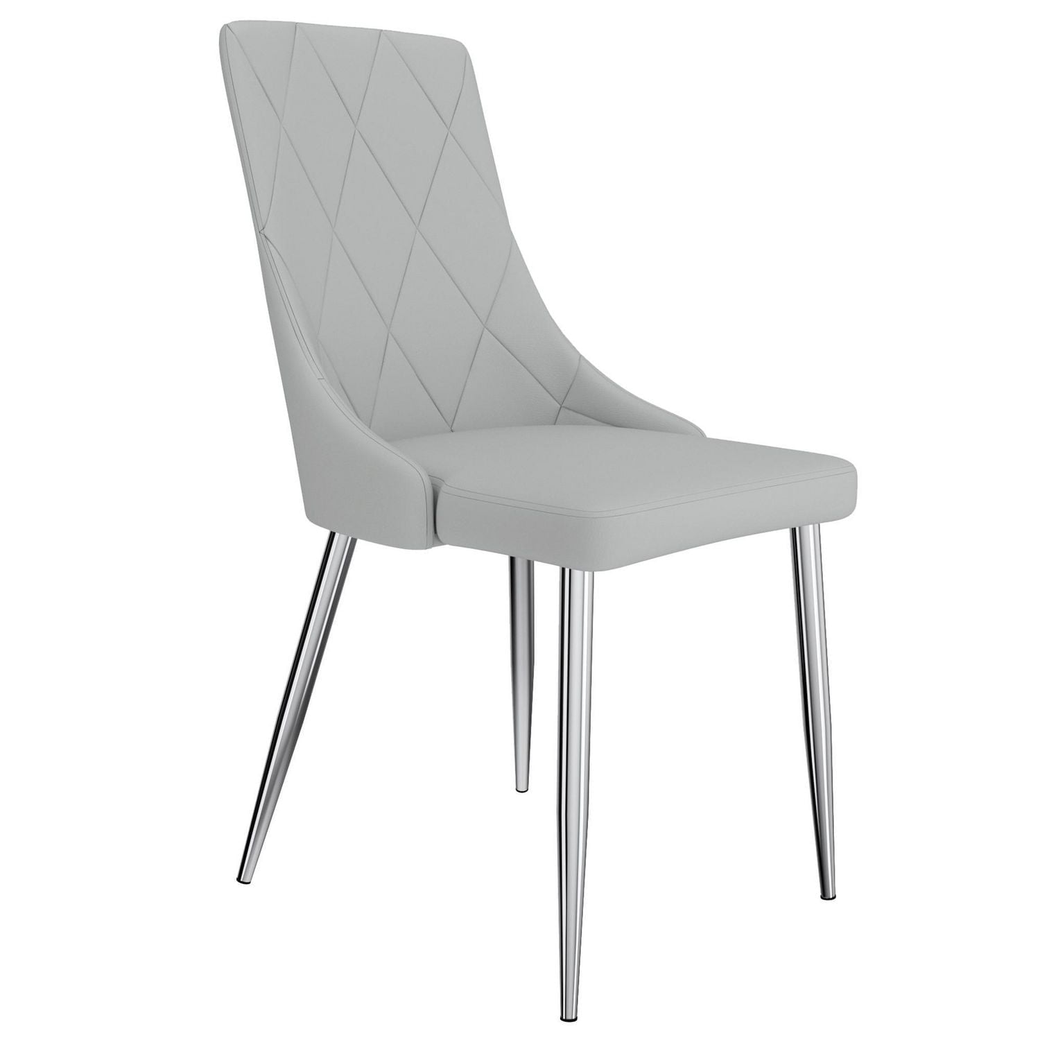 Set of 2 Mid Century Side Chair, Light Grey