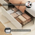 thumbnail image 7 of TROPOW Queen Bed Frame,with 4 Storage Drawers and RGB Led Lights, Velvet Platform Bed Frame with Wingback Headboard, No Box Spring Needed, Noise Free, Easy Assembly,Beige, 7 of 7