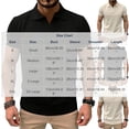 thumbnail image 3 of Men's Knit Ribbed Short Sleeve Open V-Neck Collared Polo Shirt, Casual Slim Fit Top, Breathable Textured Knitwear for Smart Casual Style and Everyday Wear Beige S, 3 of 9