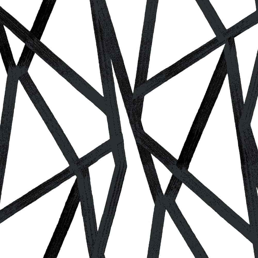 Tempaper x Genevieve Gorder Black on White Intersections Peel and Stick Wallpaper, 20.5" x 16.5'