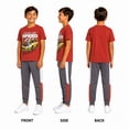 thumbnail image 2 of Pro Athlete Boys Sweatsuit Set Short Sleeve Crewneck Graphic Tees & Tricot Jogger Sweatpants 4 Piece, 2 of 7