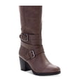 thumbnail image 3 of Style & Co. Womens Jomaris Leather Block Heel Boot Taupe 8 Medium Adult Female, 3 of 3