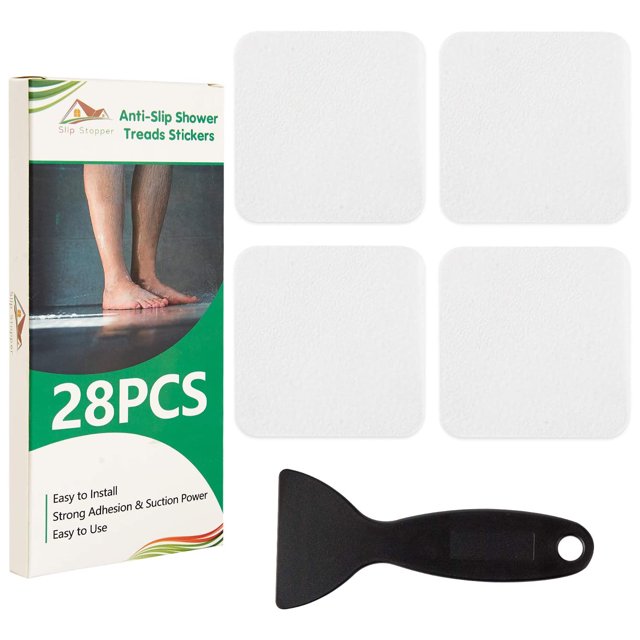 Non Slip Bathtub Stickers 28 PCS Adhesive Anti Slip Shower Stickers for Bath Tub,Bathroom,Stairs