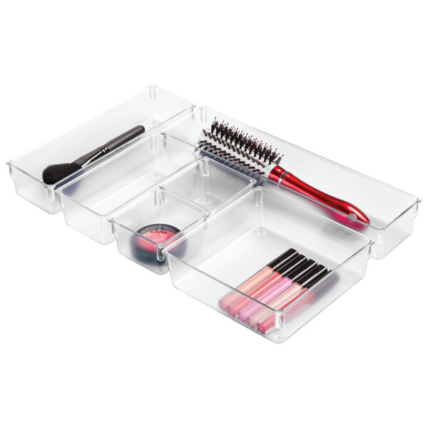 iDesign Drawer Organizer Set, Clear