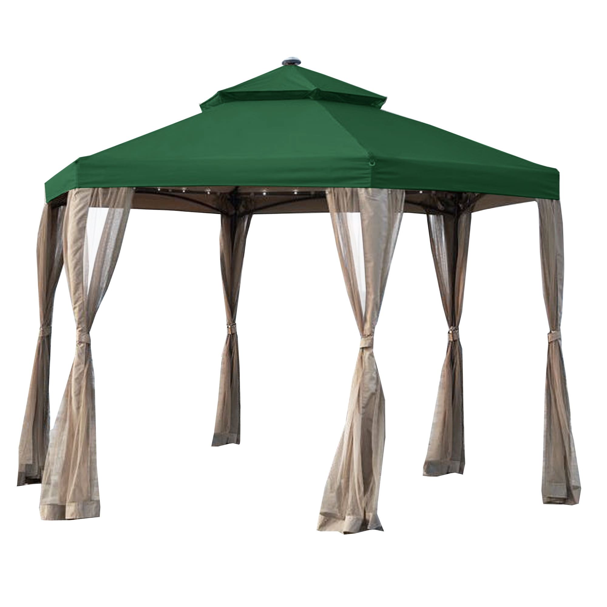 Details about    Replacement Canopy for The Hampton Bay Solar Hexagon Gazebo Standard Beige 