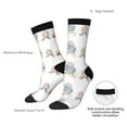 thumbnail image 4 of Rateoe Animals in Transport for Women Casual Calf Socks - Cute Crew Socks - Thin Soft Above Ankle Socks Size 5-11, 4 of 6