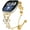 Gold, variant on REQO Bling Band Compatible for Fitbit Versa 4/Versa 3 Bands, Crystal Diamond Bracelet Adjustable Wristbands Strap for Fitbit Versa 4/Versa 3 Watch Accessories for Women Men