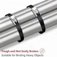 thumbnail image 3 of 40/60/100 Pcs Black Stainless Steel Cable Ties, Metal Self-Locking Fasteners, Black Heavy-Duty Cable Ties, 3 of 7