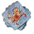 thumbnail image 2 of Carolines Treasures 8147FC Crab Foam Coaster Set of 4 3 1/2 x 3 1/2 multicolor, 2 of 3
