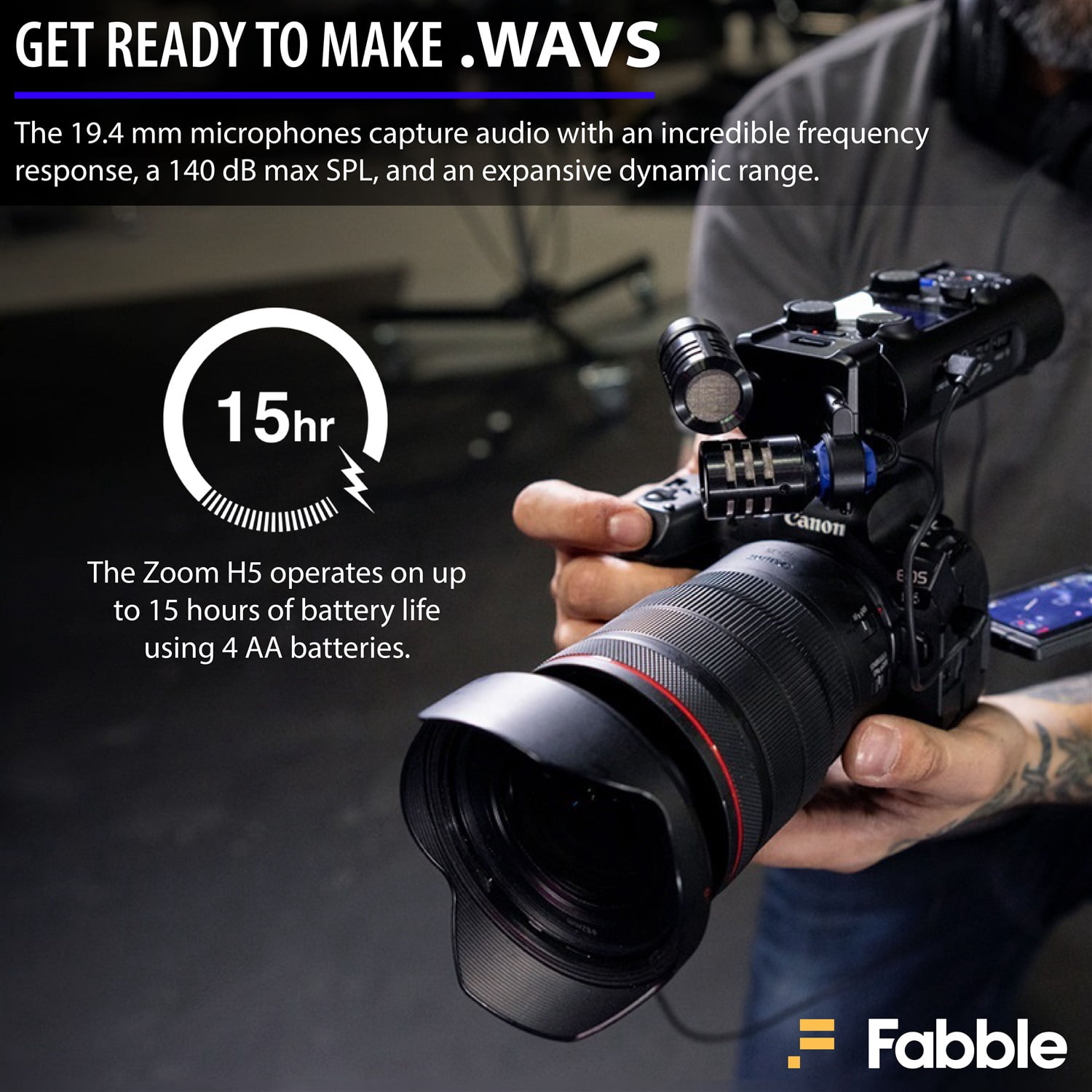 Zoom H5studio Handy Recorder Bundle with Official Accessory Pack, 32-Bit Float Recording, Detachable XY Microphone, 64GB microSDHC Card, Batteries, and Cleaning Cloth