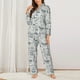thumbnail image 2 of Fotbe Vintage Sailboats Conjunto de Pijama de Manga Larga para Mujer con Estampado, Ropa de Dormir de 2 Piezas, Conjunto de Casa Suave y Cómodo con Bolsillos-Small, 2 of 7
