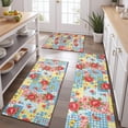 thumbnail image 2 of Pioneer Flower Floral Print Pattern Kitchen Rugs Sets Of 3,Kitchen Runner Rugs Non Skid Washable,Decorative Kitchen Floor Mats for Kitchen,Sink,Laundry,17X30 Inch + 17X47 Inch + 17X59 Inch, 2 of 6