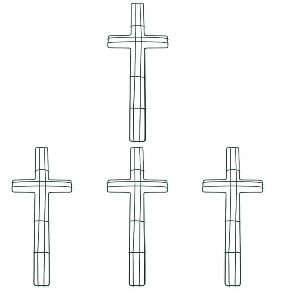4 Count Heart Shaped Wreath Wreath Base Cross Garland 40.00X18.00X1.50CM Green