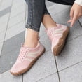thumbnail image 6 of KANG Fashion Women's Wide-Toe Casual Sneakers, Minimalist Barefoot-Style Shoes, Platform -Sole Comfort Walking Shoes, Couples' Style Leather-Upper Athletic Shoes Pink 36, 6 of 7