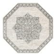 thumbnail image 3 of Unique Loom Nyla Collection Area Rug - Smile (4' Octagon Ivory/Gray), 3 of 7