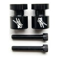 thumbnail image 3 of Krator Black "Hayabusa" Logo Engraved Swingarm Spools Sliders - Compatible with Suzuki Hayabusa GSX1300R GSXR 600 750 1000 and More! (1992-2012), 3 of 3