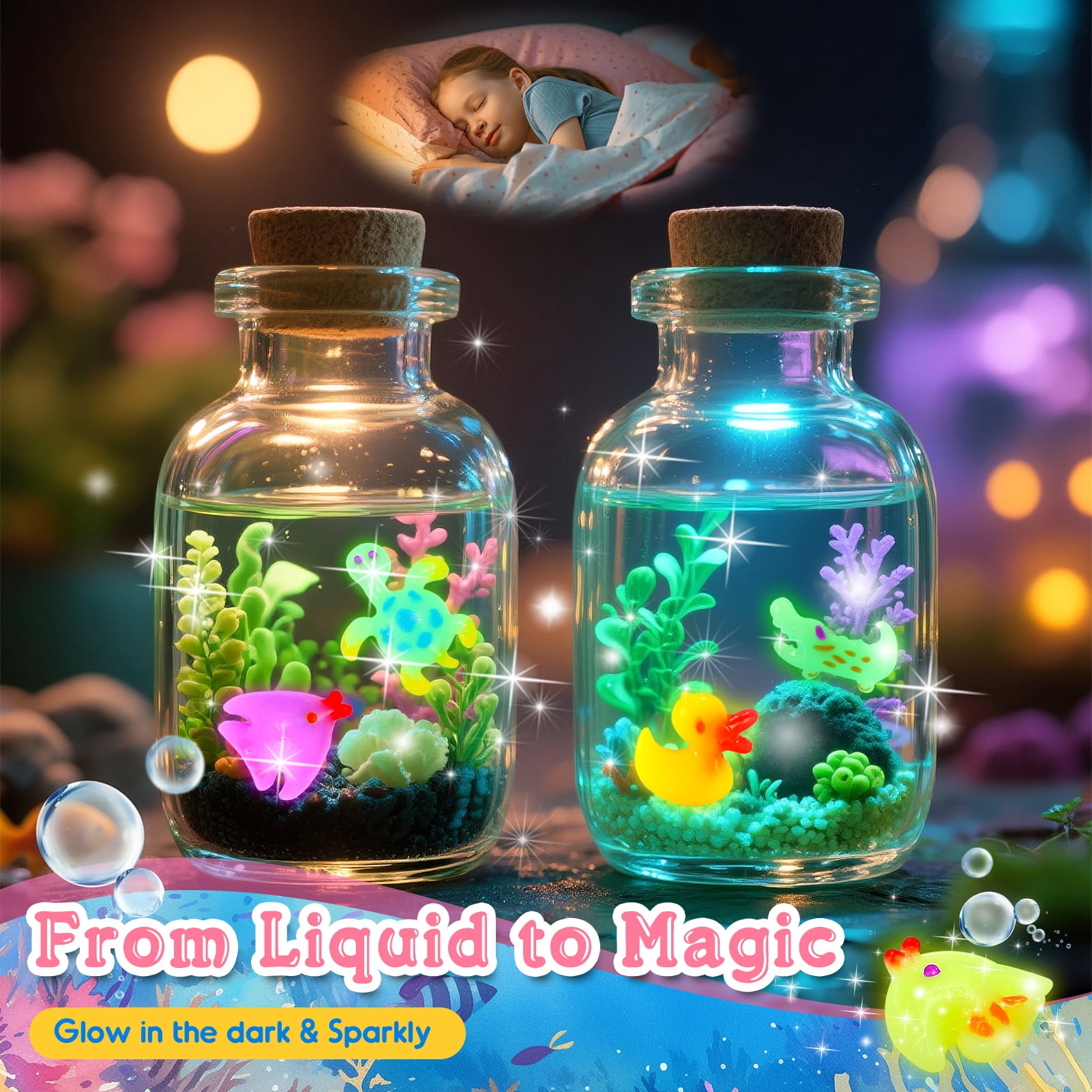 Magic Water Toy DIY Elf, Make Your Own Water Pets,Craft Kit for Kids Aged 3+, 4 5 6 7 8 Year Old Girls Gifts for Birthday Christmas