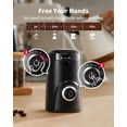 thumbnail image 4 of Electric Coffee Grinder, 70g Large Capacity Spice Grinder with Visual Timing Knob for Precise Grind, Quiet Coffee Bean Grinder for Espresso, French Press, Herbs and Grains, Black, 4 of 7