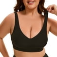 thumbnail image 3 of INNERSY Plus Size Seamless Wireless Bra for Women Full Coverage No Underwire Everyday Bralette(4XL,Black), 3 of 7