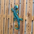 thumbnail image 2 of AIDUCHO Metal Gecko Decoración de pared para exteriores, lagarto, arte de jardín, decoración colgante de cristal azul para patio o valla, 15,2 pulgadas de largo Sincero Electrónica, 2 of 4