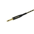 thumbnail image 2 of Monoprice Braided Cloth 1/4 Inch (TS) Male 20AWG Instrument Cable Cord - 35 Feet- Black (Gold Plated), 2 of 6
