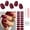 Burgundy Red, variant on Tutuviw Semi Cured Gel Nail Strips (Burgundy Red) | Spring Nails Easy Apply & Remove | Includes 20 Strips, 1 Prep Pad, 1 Nail File & 1 Wooden Stick - Solid, Salon Quality