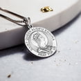 thumbnail image 6 of Picturesongold.Com Saint Queen Algifu Edgira Medal Necklace Pendants Adult-2/3in Dime 14k White Gold, 6 of 7