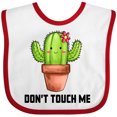thumbnail image 3 of Inktastic Cute Cactus Dont Touch Me Boys or Girls Baby Bib, 3 of 4