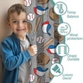 thumbnail image 3 of Blackout Kids Curtains,Baseball Items Pattern Childrens Insulated Curtains Set Of 2,Bedroom Essentials,Toddler Room Decor 52"x63", 3 of 5