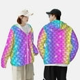 thumbnail image 5 of Picia Rainbow Scales2 Women's Men's UPF 50+ Sun Protection Hoodie Shirt Long Sleeve SPF Fishing Outdoor UV Hiking Lightweight Shirts-X-Large, 5 of 9