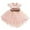 Pink, variant on Floral Ruching Girls Party Dress with Elegant Design for and Celebrations