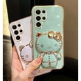 thumbnail image 4 of Popular entre las chicas, Hello Kitty, electrochapada 6D Meow, espejo de maquillaje, funda completa para teléfono Samsung S 23 Ultra S 22 S 21, 4 of 4