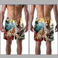thumbnail image 3 of luoweisi Men's Beach Shorts Quick Dry Swim Trunks with Mesh Lining Leopard S, 3 of 5