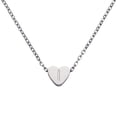 thumbnail image 1 of Collar Inicial de Corazón Uxcell para Mujeres, Cadena de Acero Inoxidable Baño de Oro de 18K, Collar Personalizado con Letra I para Regalos de Joyería para Mujeres, Tono Plateado, 1 of 6