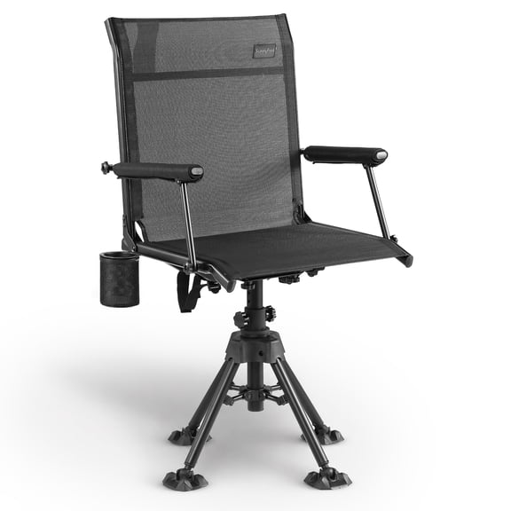 Sunnyfeel Hunting Chair 360 Degree Silent Swivel Hunting Blind Chair Stability & Comfort with Armrest