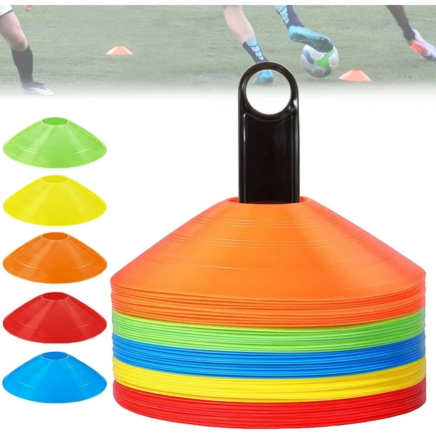 Kids Cone Sports, petits cônes d'entraînement pour la pratique du football,  marqueurs de cône de terrain d'agilité pour l'entraînement de basket-ball  de football, baseball multicolore en plastique
