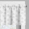 thumbnail image 3 of Ambesonne Neutral Valance Pack of 2, Bo Leaves Greyscale Layout, 54"X18", Pale Grey and White, 3 of 5
