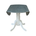 thumbnail image 4 of 42" Round Solid Wood Dual Drop Leaf Table in White/Heather Gray, 4 of 9
